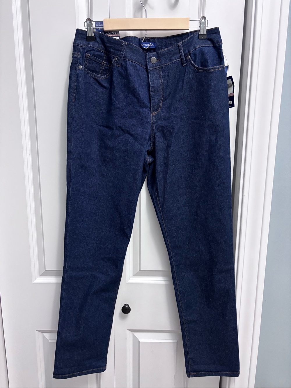 Bandolino Dark Blue Straight-Leg Stretch Jeans